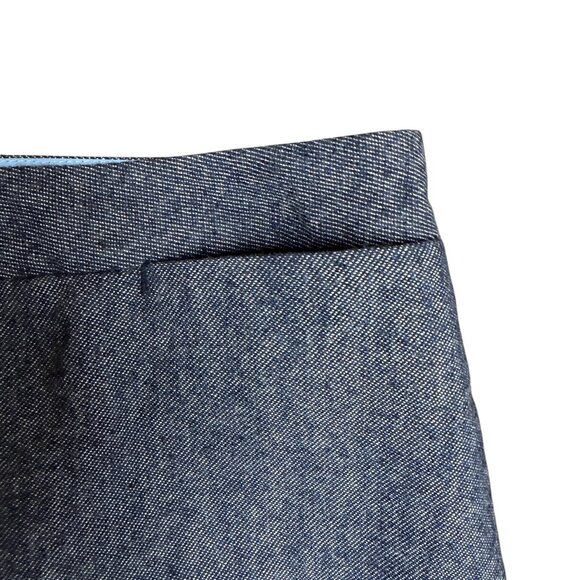 EUC Women's J. CREW Tweed Lined Wool Blend Trouser Pants Chambray Blue | Size 8 - Picture 5 of 10